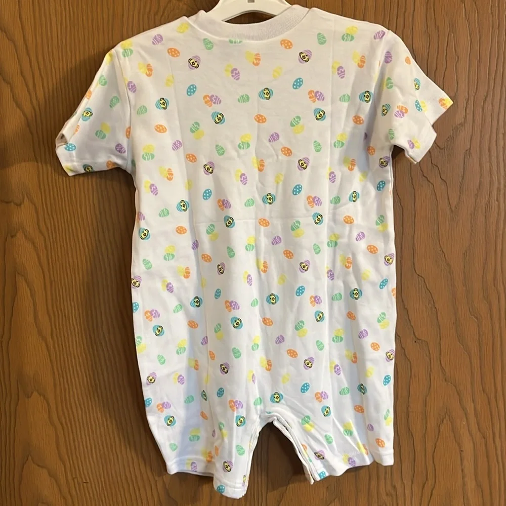 Avon White Bodysuit Romper with Easter Eggs‎ 18-24M